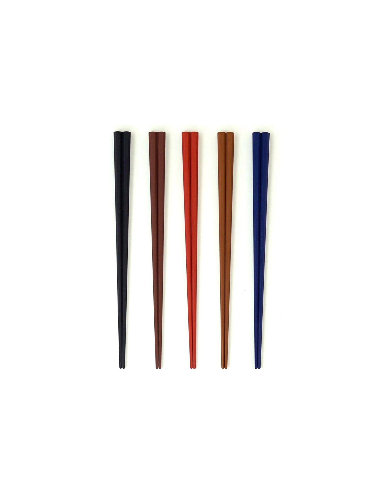 Octagonal Basic Colour PBT Chopsticks 5P 23cm