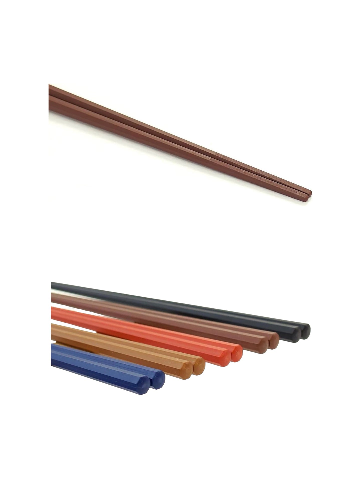 Octagonal Basic Colour PBT Chopsticks 5P 23cm