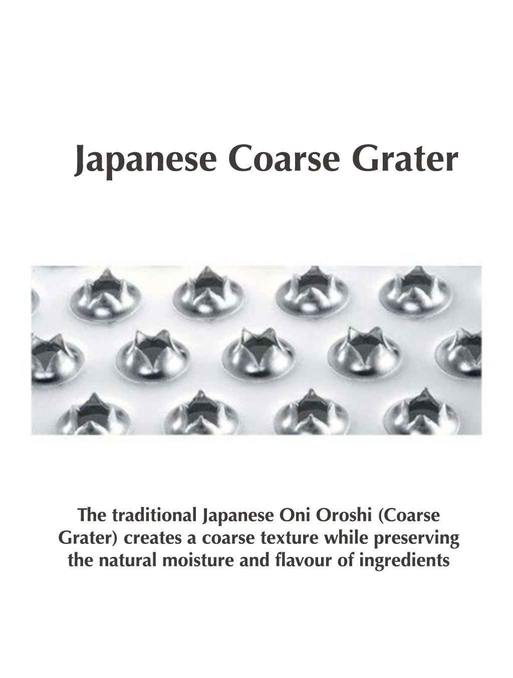 Stainless Coarse Japanese Grater Oni Oroshi Large