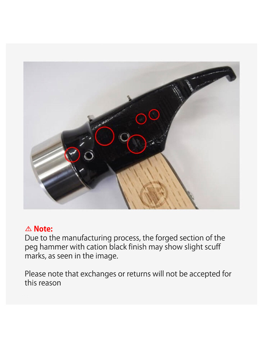 Muranokajiya Peg Hammer Black Handle Brass Head Black