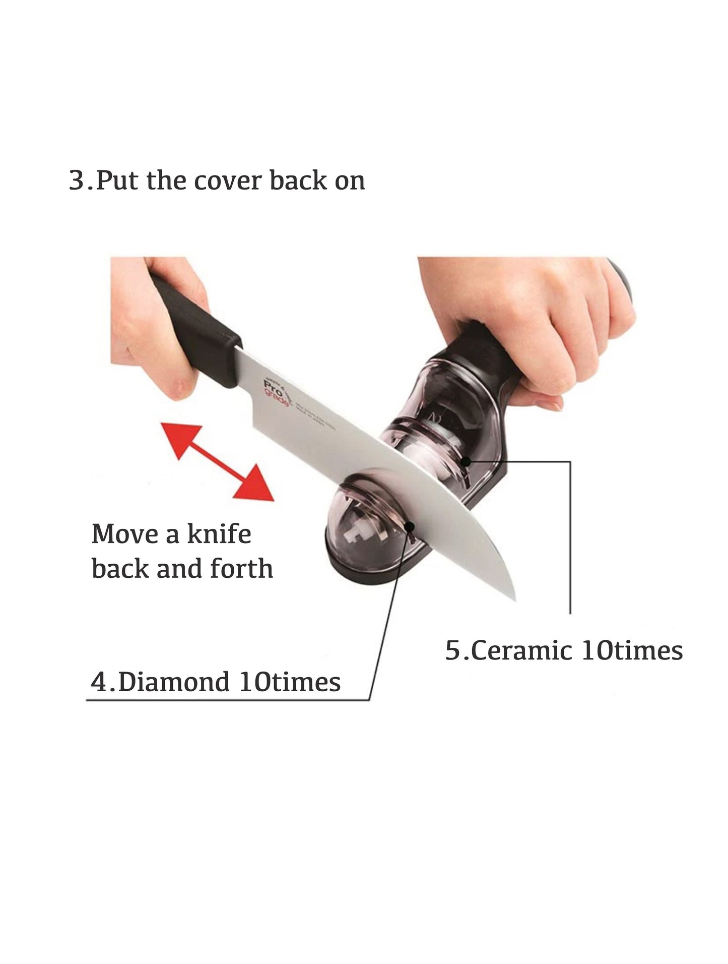 Pro Grade - Diamond & Ceramic Kitchen Knife Water Sharpener