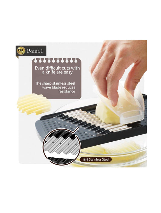 Pro Grade Wavy & Waffle Slicer Black (78mm)