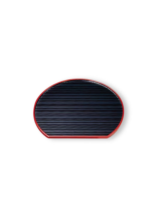 Matcha Tray Half Moon Ranbiki Hangetsubon 27cm