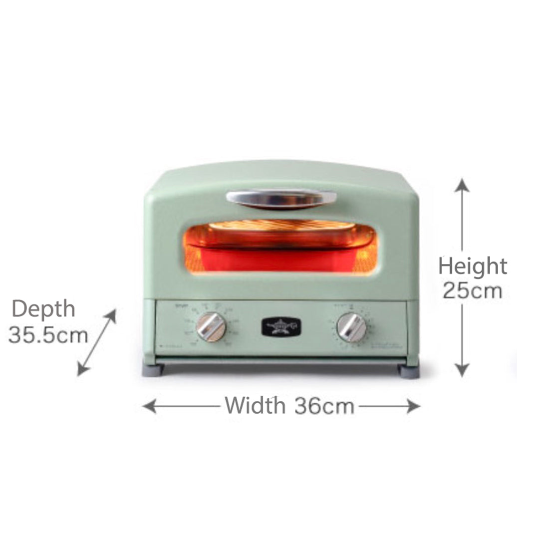 Sengoku Graphite Grill & Toaster Oven GREEN - Japanese Mini Oven