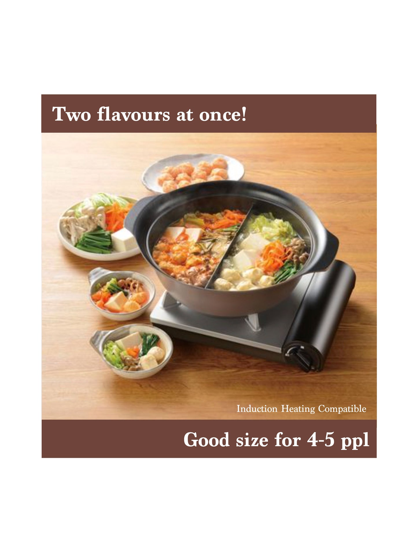 Skip Time Induction Compatible Divided Pot 30cm