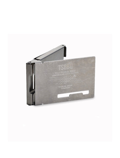 TSBBQ Titanium Card Holder & Compact Stove