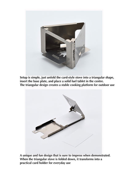 TSBBQ Titanium Card Holder & Compact Stove