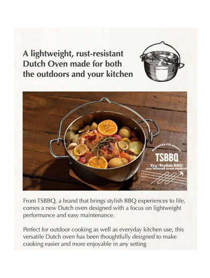 TSBBQ Stainless Dutch Oven 10inch