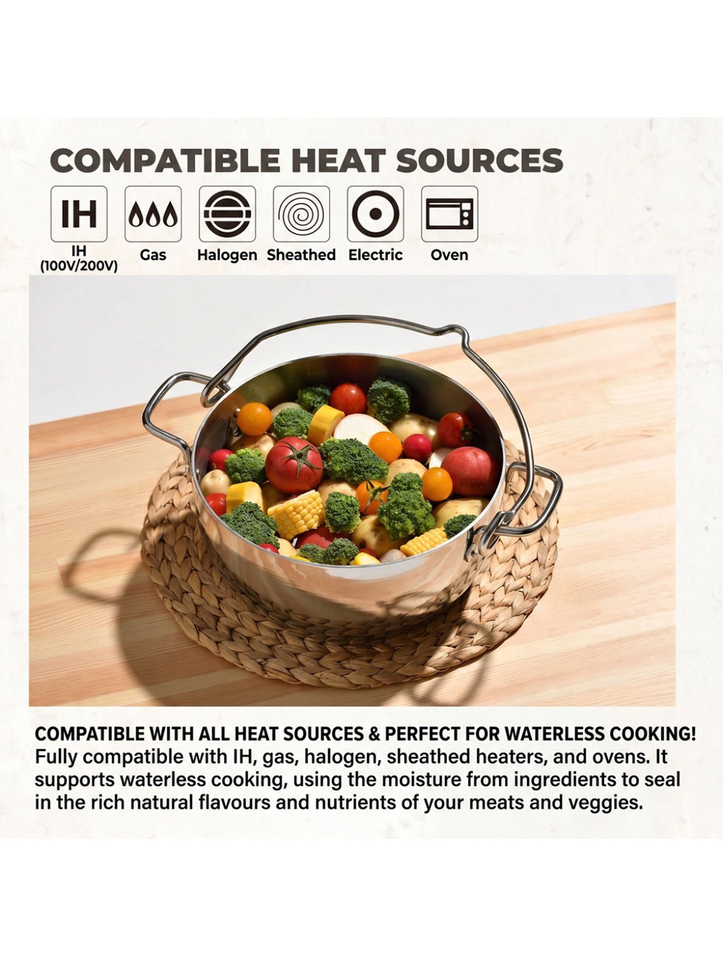 TSBBQ Stainless Dutch Oven 10inch