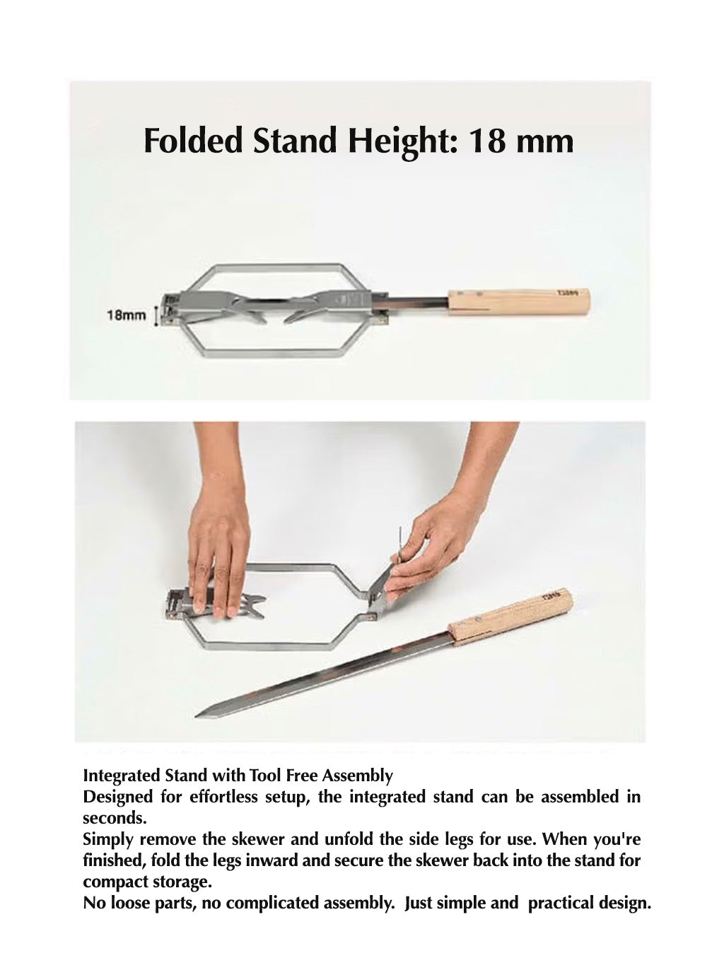 TSBBQ Portable Roaster Stand