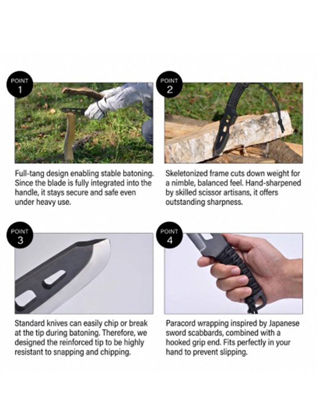 TSBBQ Skeleton Outdoor Knife