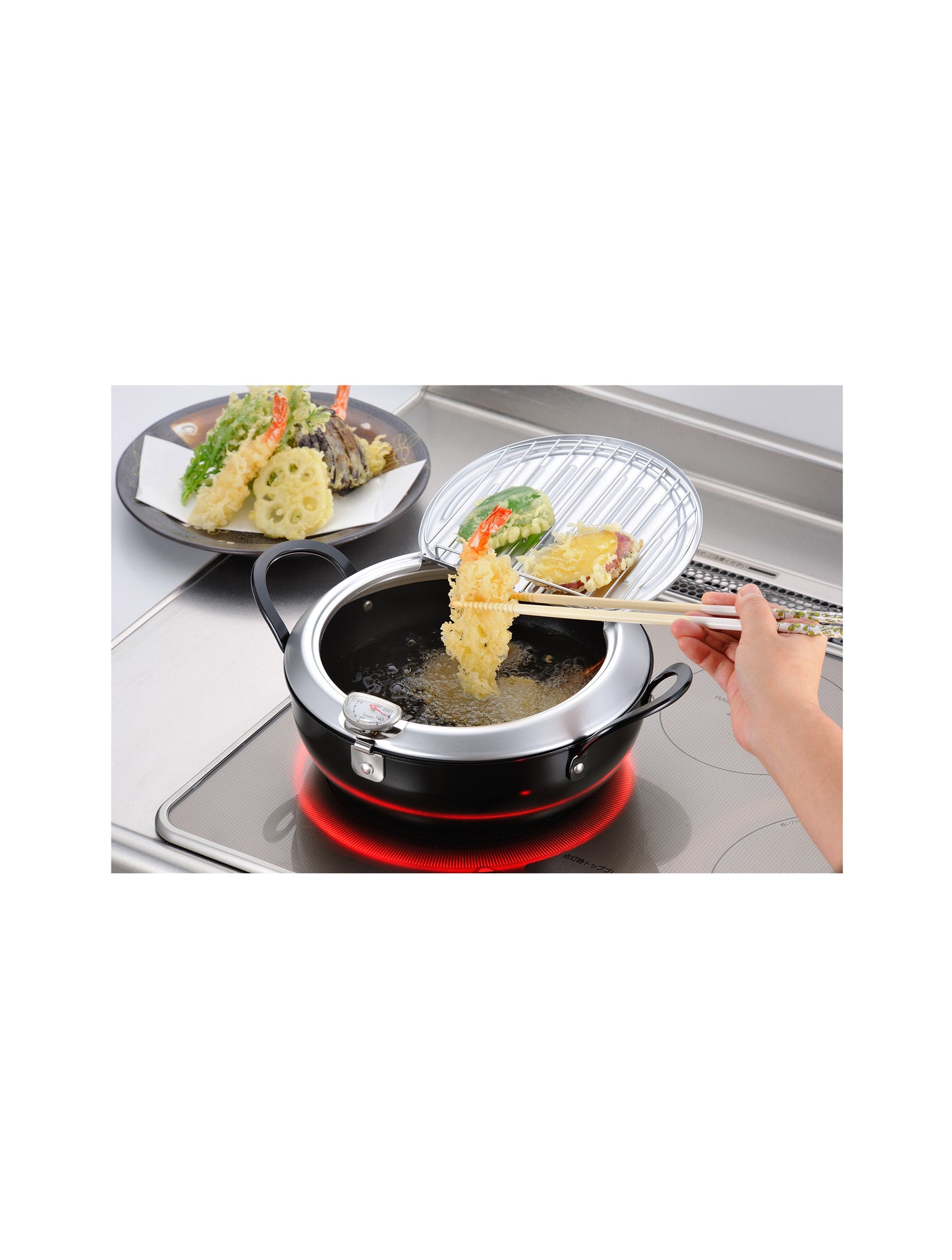 TSUBASAN IIMONO - Iron Tempura Deep Fryer Pot 24cm