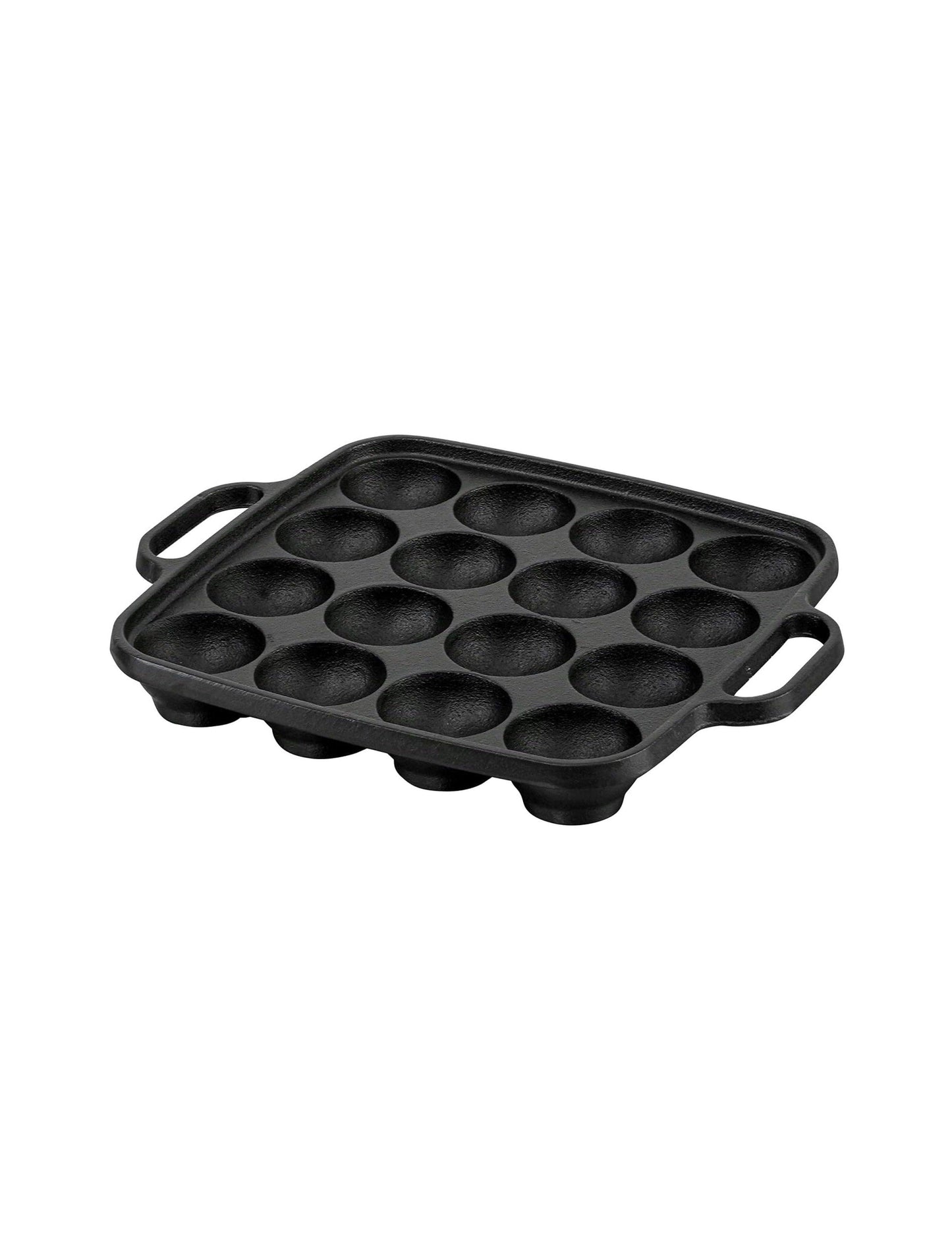 Mini Dutch Pancakes Pan Takoyaki Plate Cast Iron 16 holes, Induction Compatible