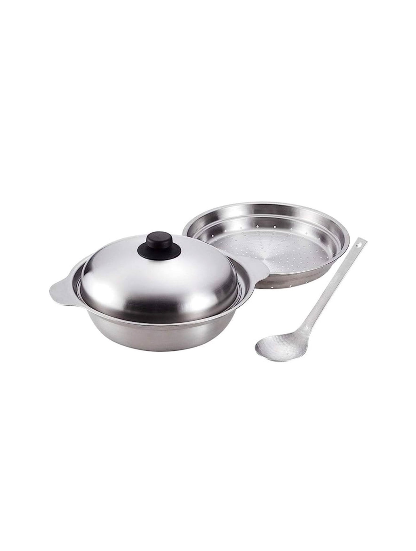 TAKUMIYA - Induction Stainless Pot 26cm with Steamer & Ladle Set