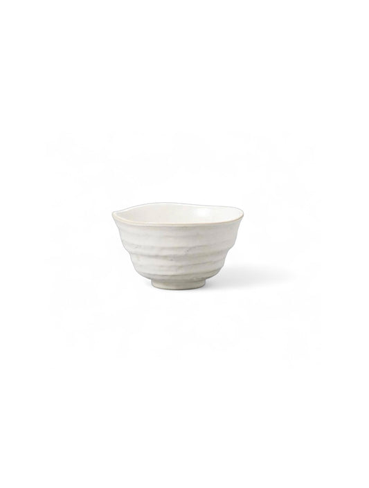Japanese Tea Cup Kobiki Wavy Green Tea Sencha White
