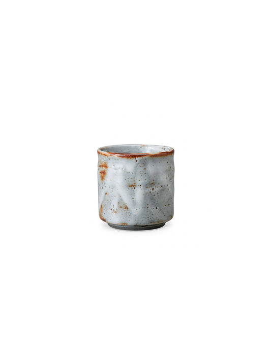 Japanese Tea Cup Kiritachi Yunomi Shino Grey