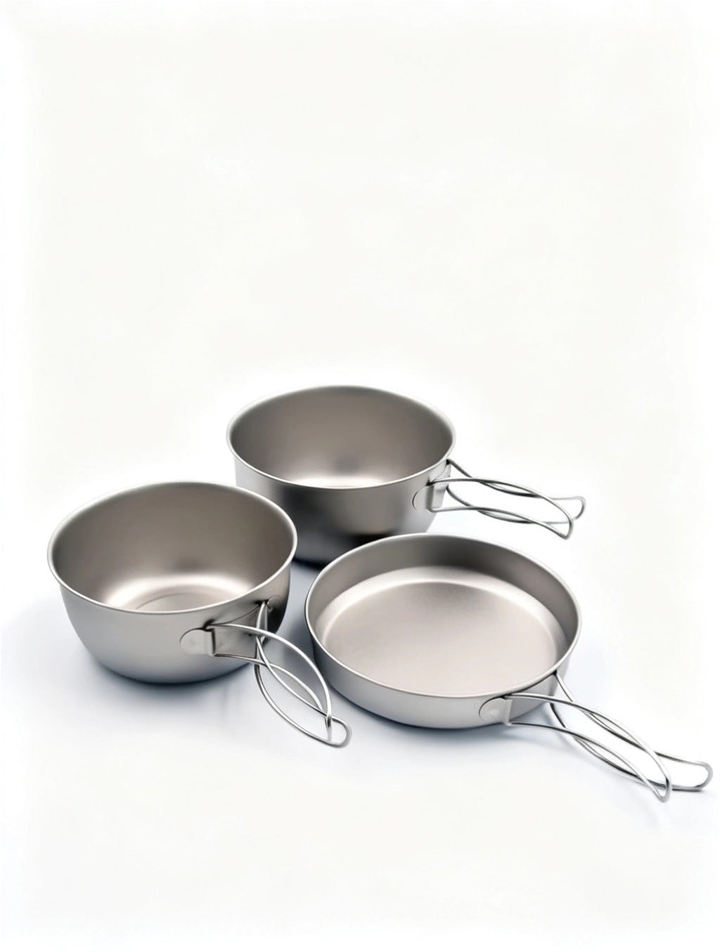 Titanium Camping Cooker 3-Piece Set with Storage Bag