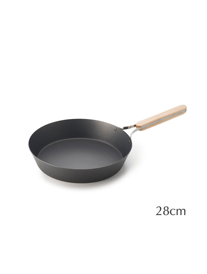 WAHEI enzo - Nitrided Carbon Steel Frypan, 22cm, 26cm 28cm