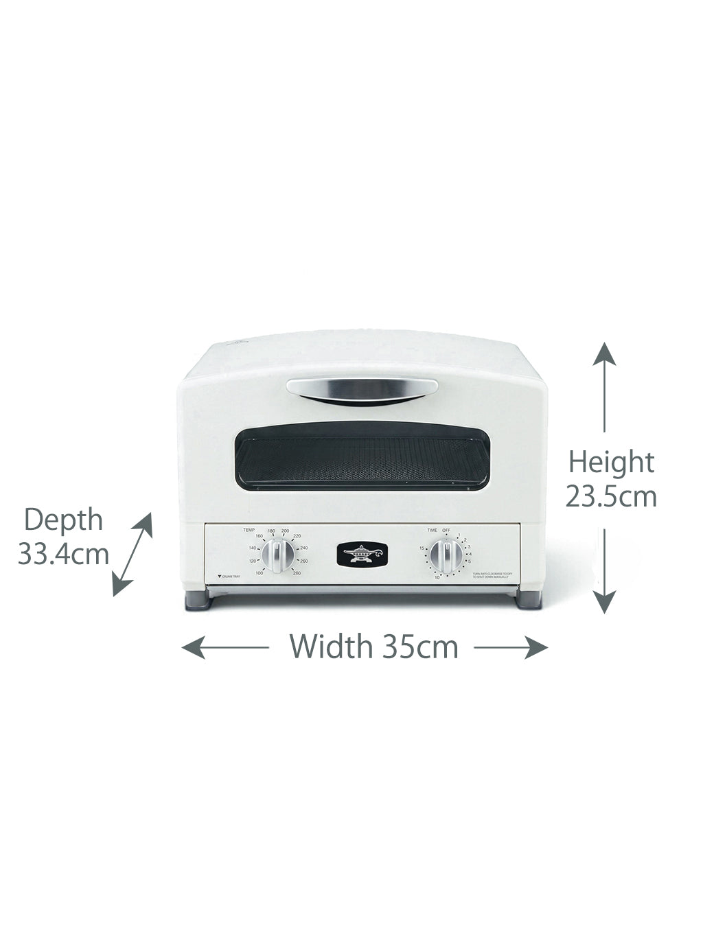 Sengoku Graphite Grill & Toaster Oven WHITE - Japanese Mini Oven