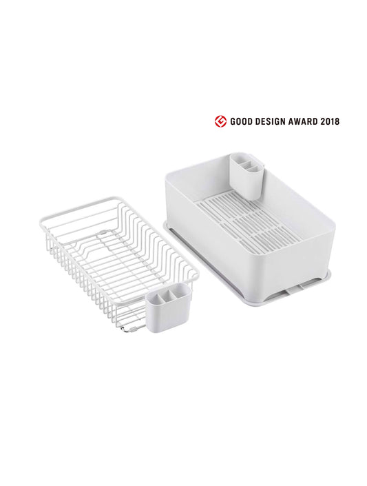 Yohaku - Dish Drying Basket Sink Dish Rack Drainer Tray Set White