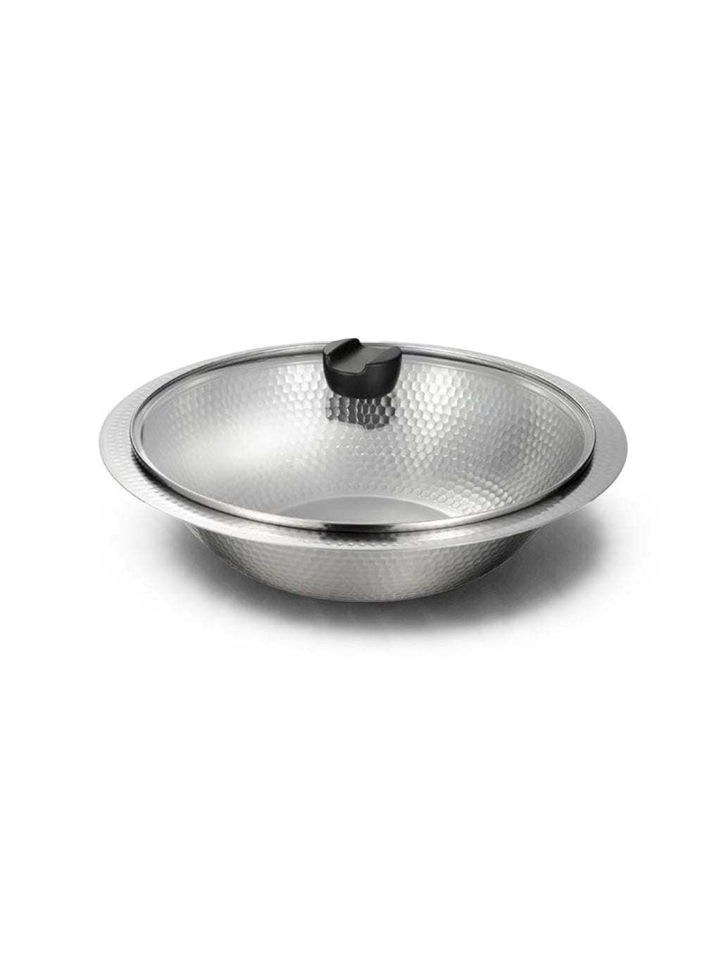 Saisyokuan IH stainless Yosenabe Shabu Shabu pot 30cm with Lid Silver