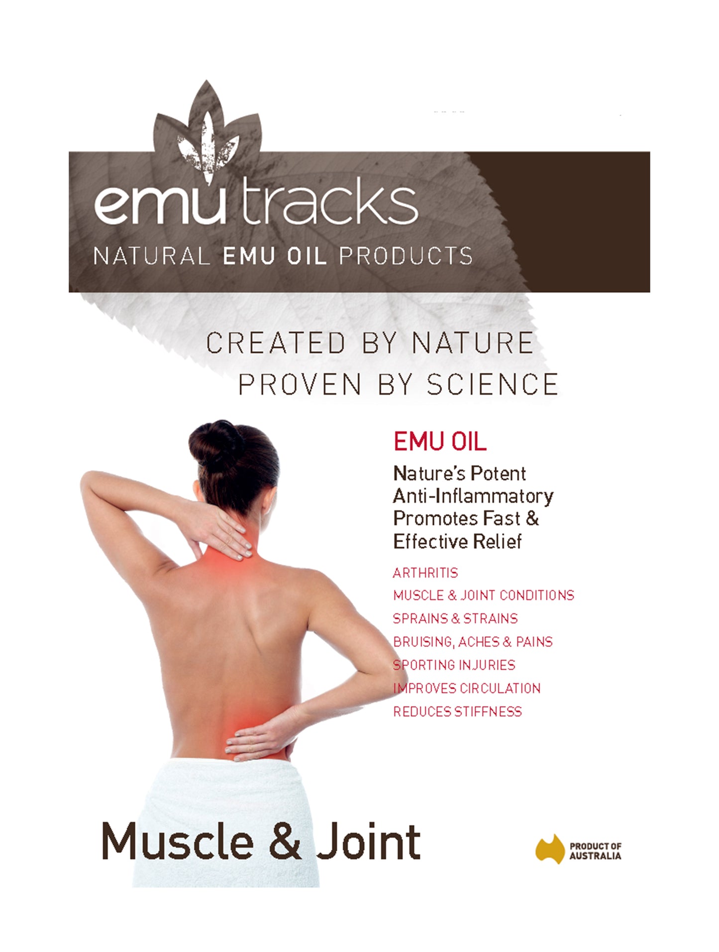 Emu Tracks Emu Oil Balm Muscle & Joint 50g