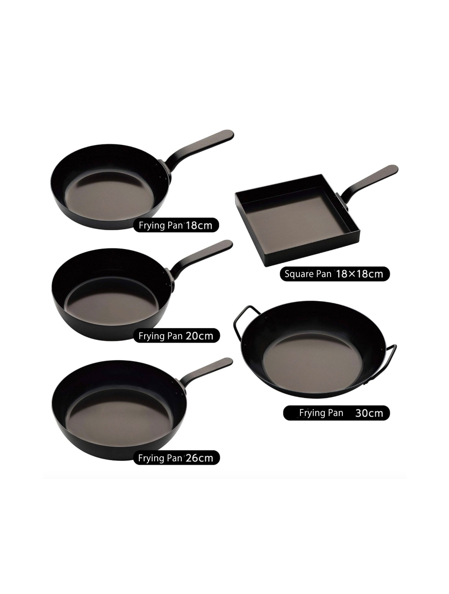 la base - Iron Deep Paella Pan Frying Pan 30cm, Made in Japan