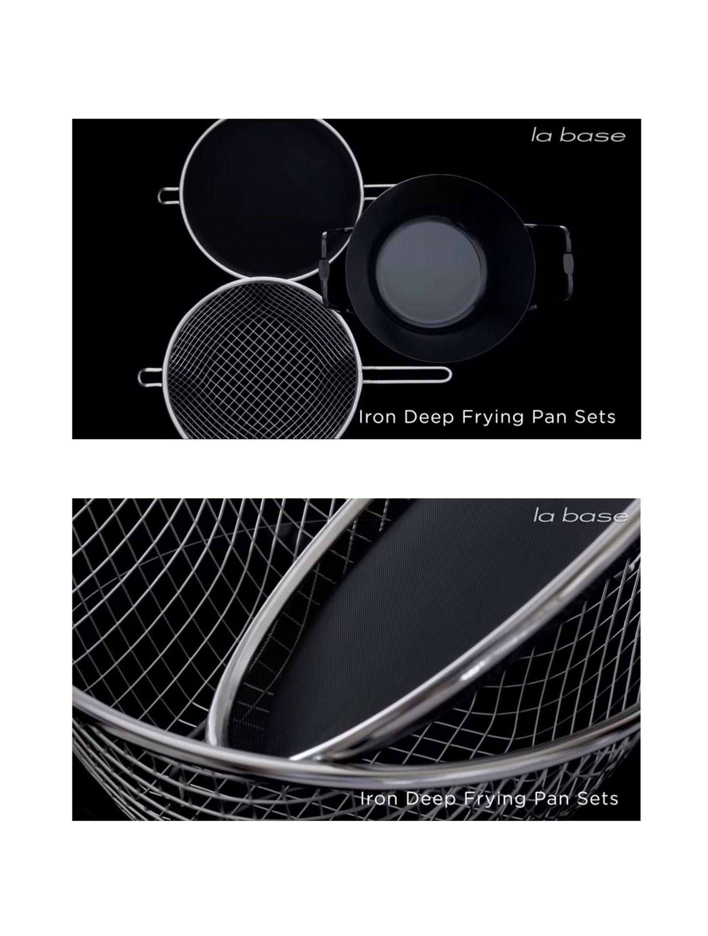 la base - Iron Deep Fryer Pan Set 28cm