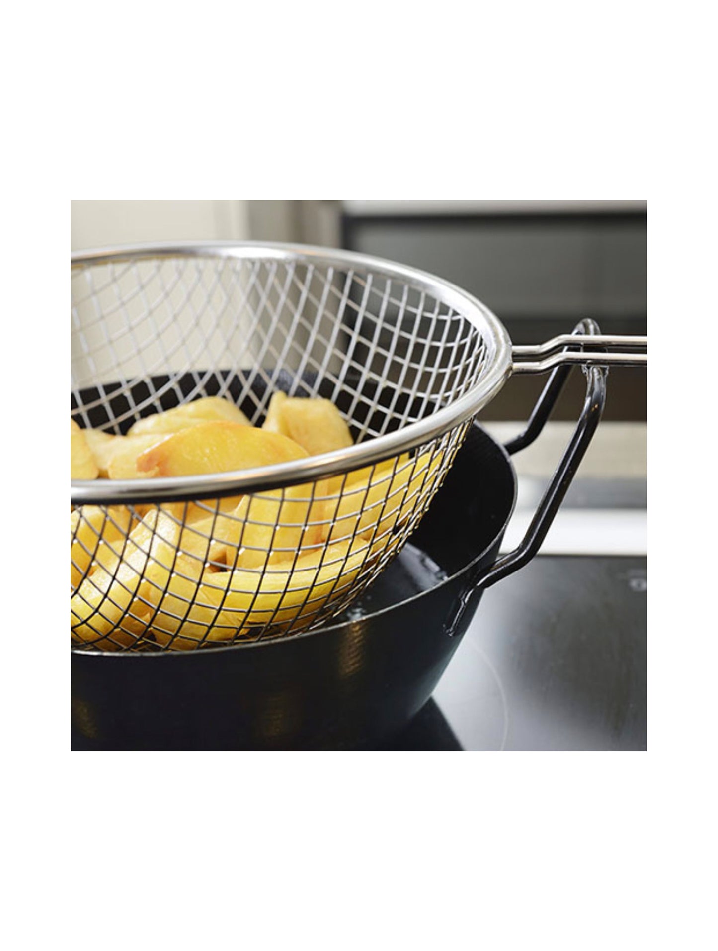 la base - Iron Deep Fryer Pan Set 28cm