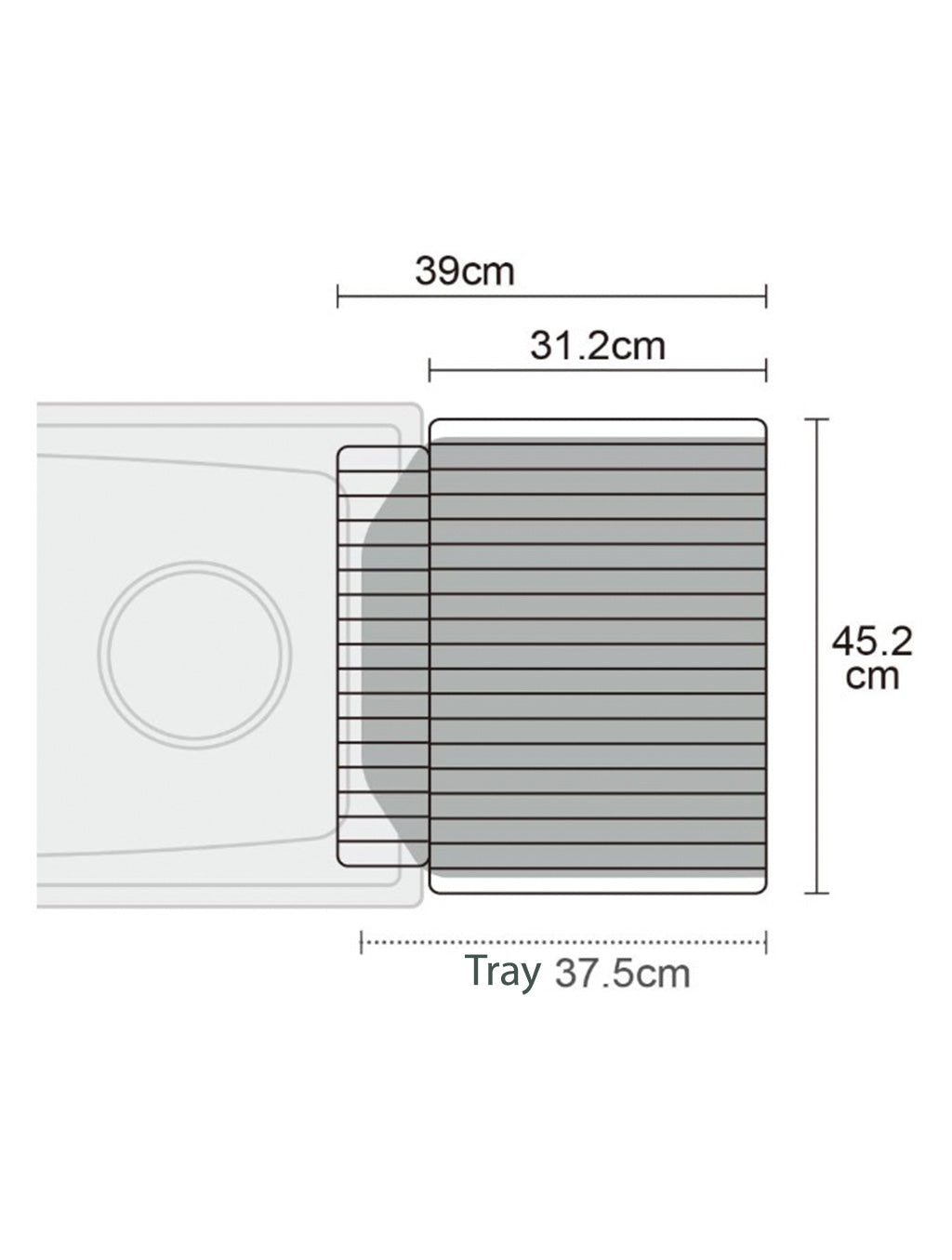 La Base Large Drainer, Vertical Type, 3-Piece Set DLM-8585