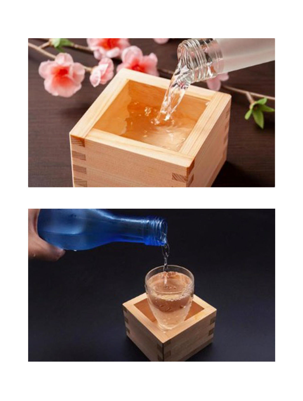 Wooden Sake Cup Masu Sake Japanese Cypress Square 180ml