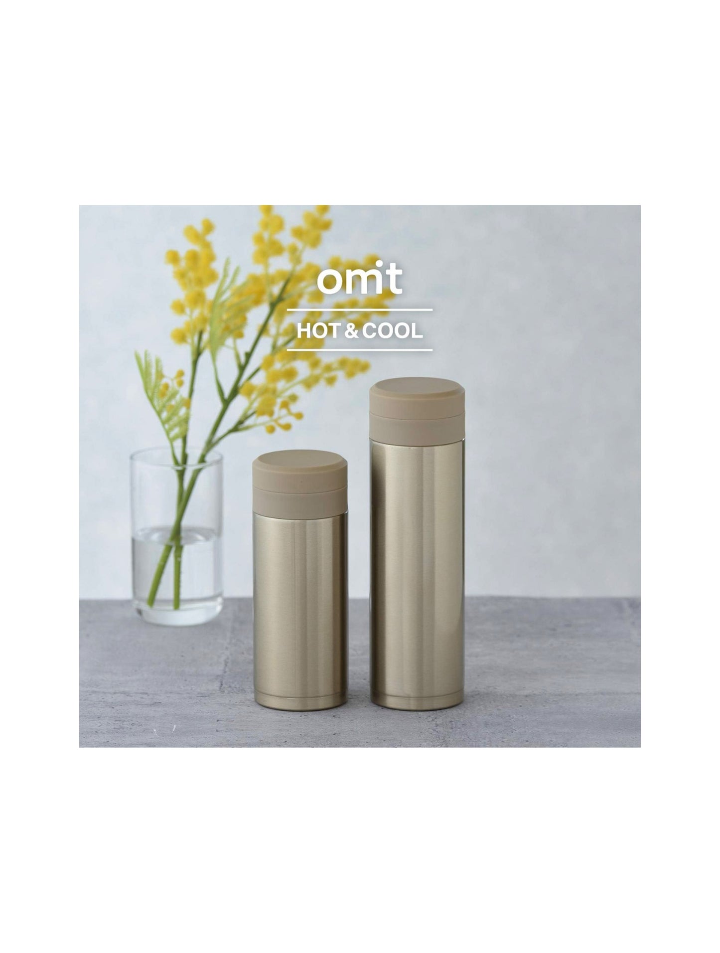 omit Screw Type Slim Flask Mug Bottle 300ml