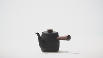 Miyaco Stainless Tea Pot 380ml, Frosty Silver / Matte Black