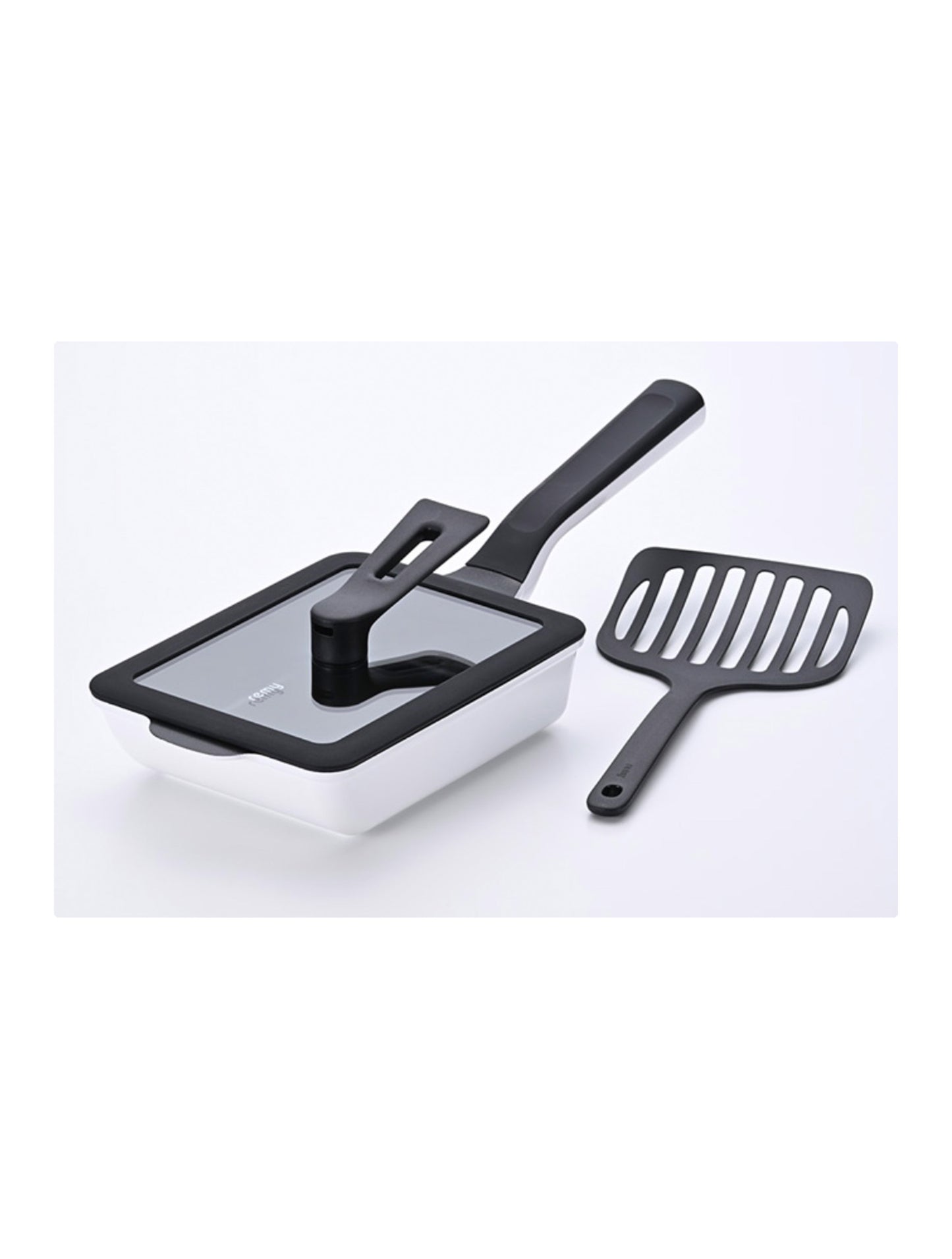 remypan egg - Non Stick Square Pan with Lid & Turner 3P Set