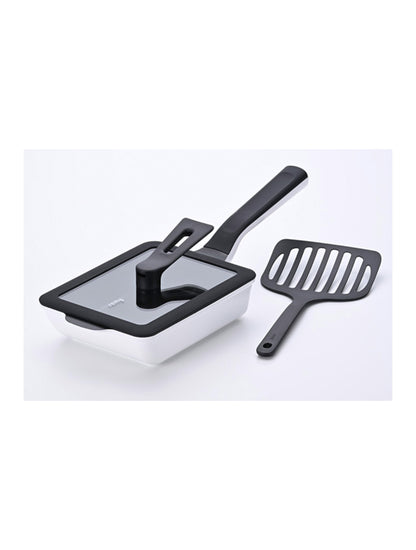 remypan egg - Non Stick Square Pan with Lid & Turner 3P Set