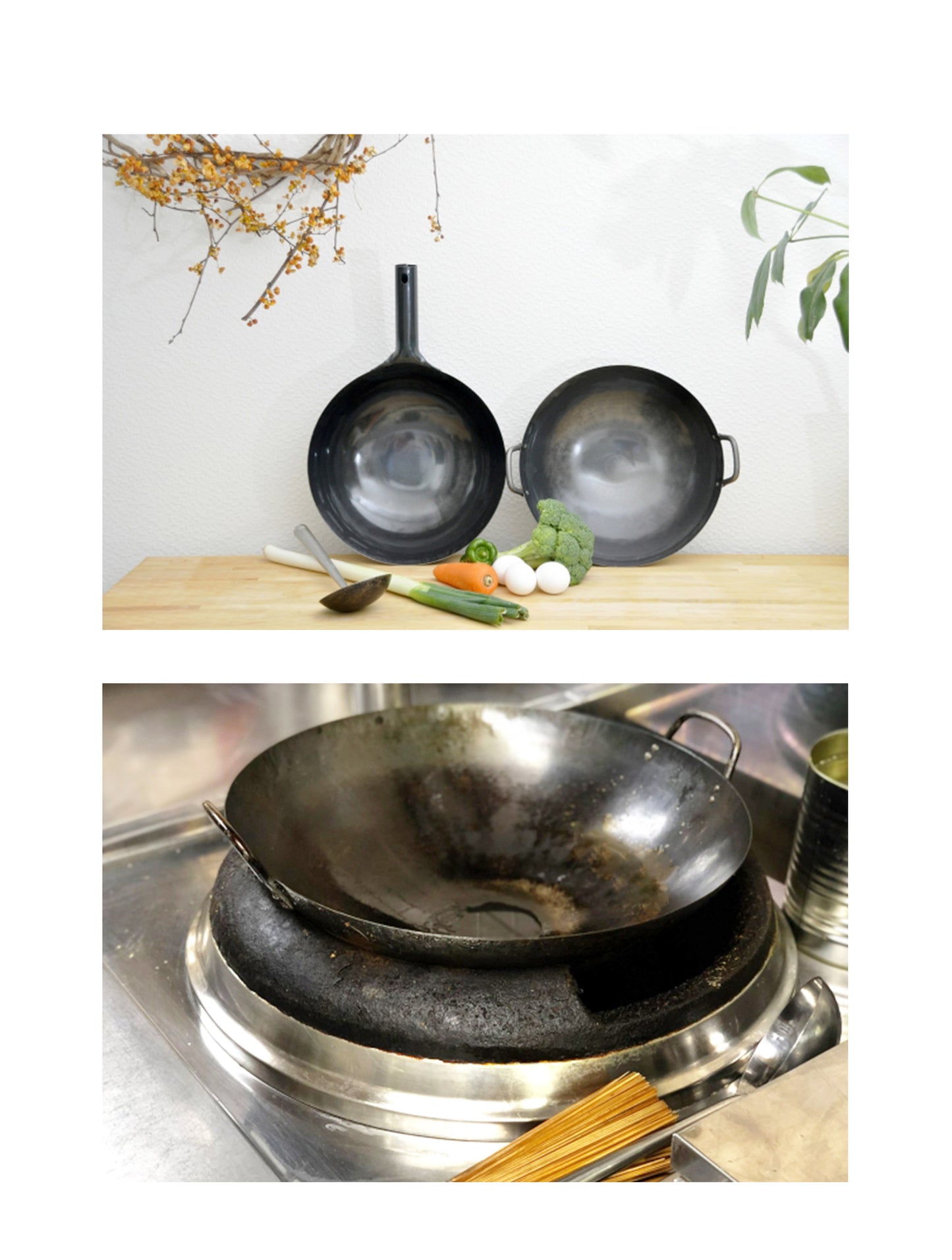 Ajido - Iron Chinese Wok 33cm & 36cm