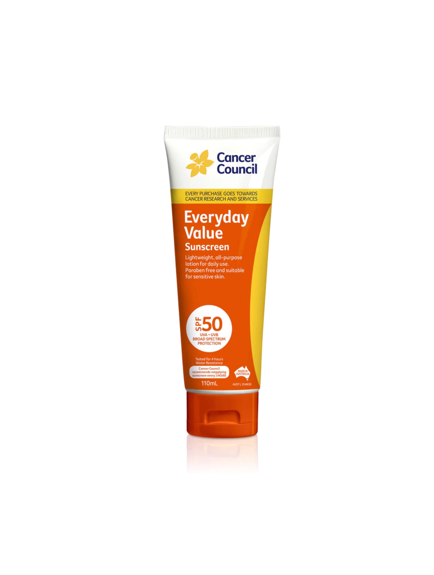 Cancer Council Everyday Value Sunscreen SPF50 110ml (Exp Feb 25)