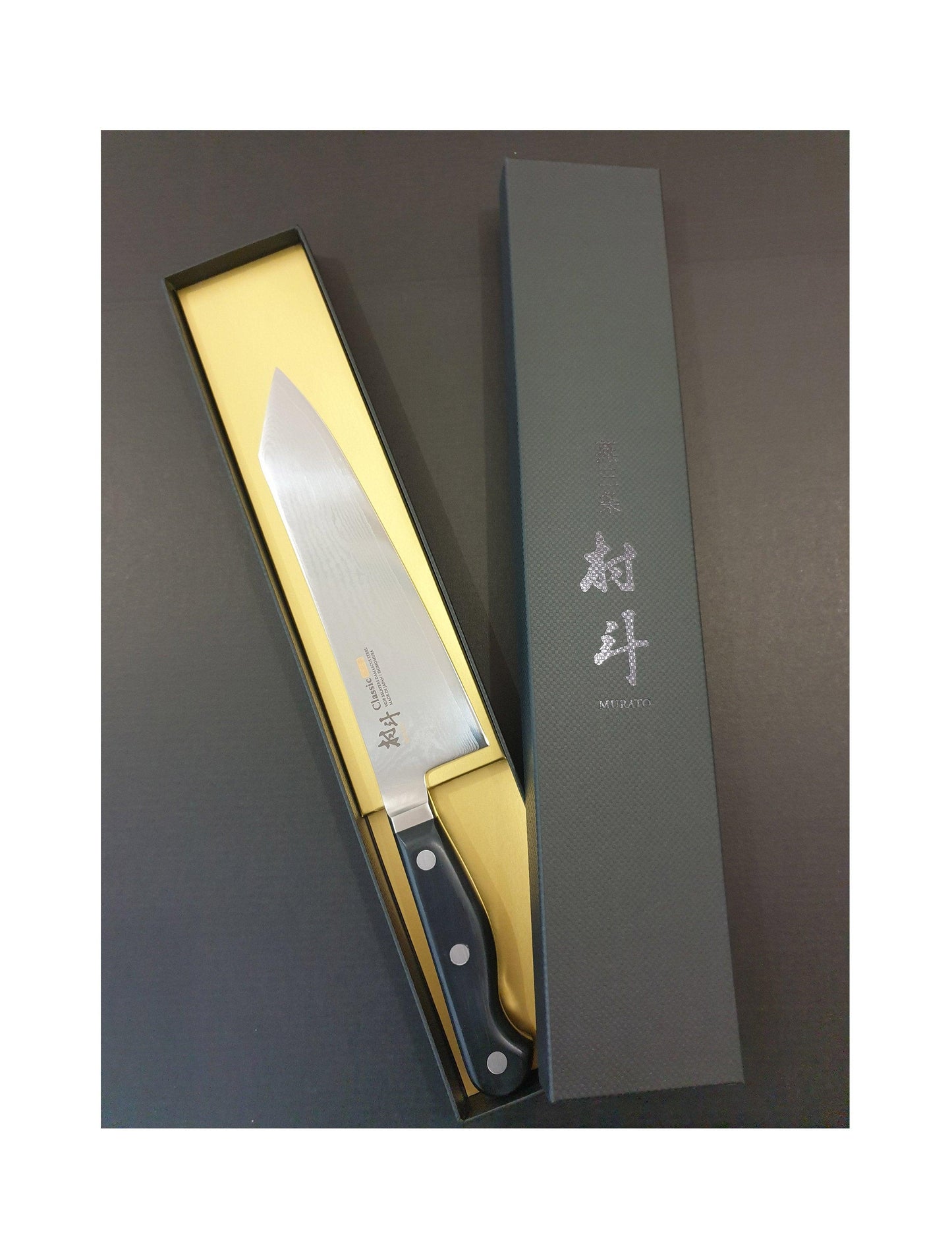 下村 - [Murato] 經典大馬士革刀，廚師刀 210mm，VG10 33 層