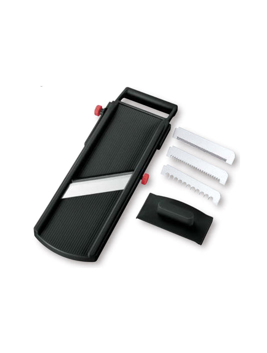 Shimomura - Vegetable Slicer, Julienne, Mandolin, Wide Black 76mm