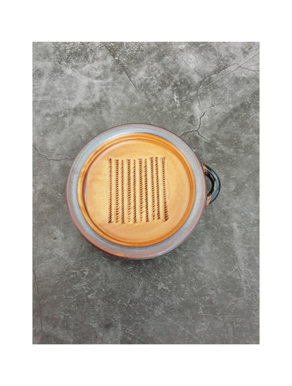 Tenmokusabi Ceramic Grater Plate