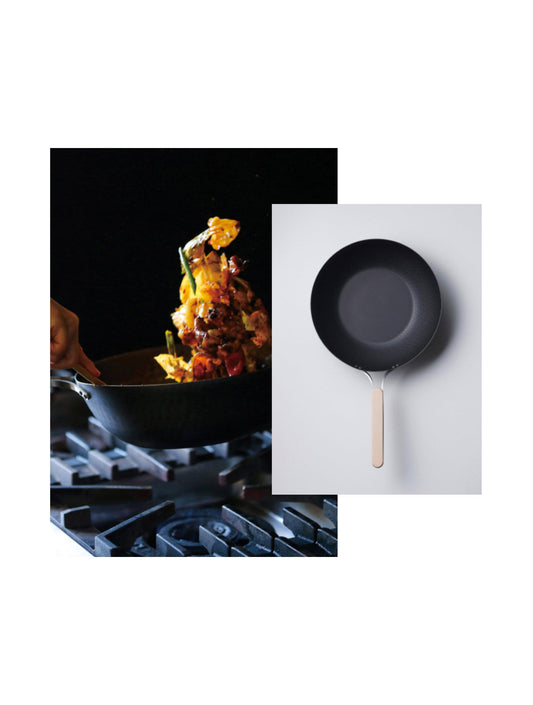 WAHEI enzo - Nitrided Carbon Steel Iron Wok 32cm