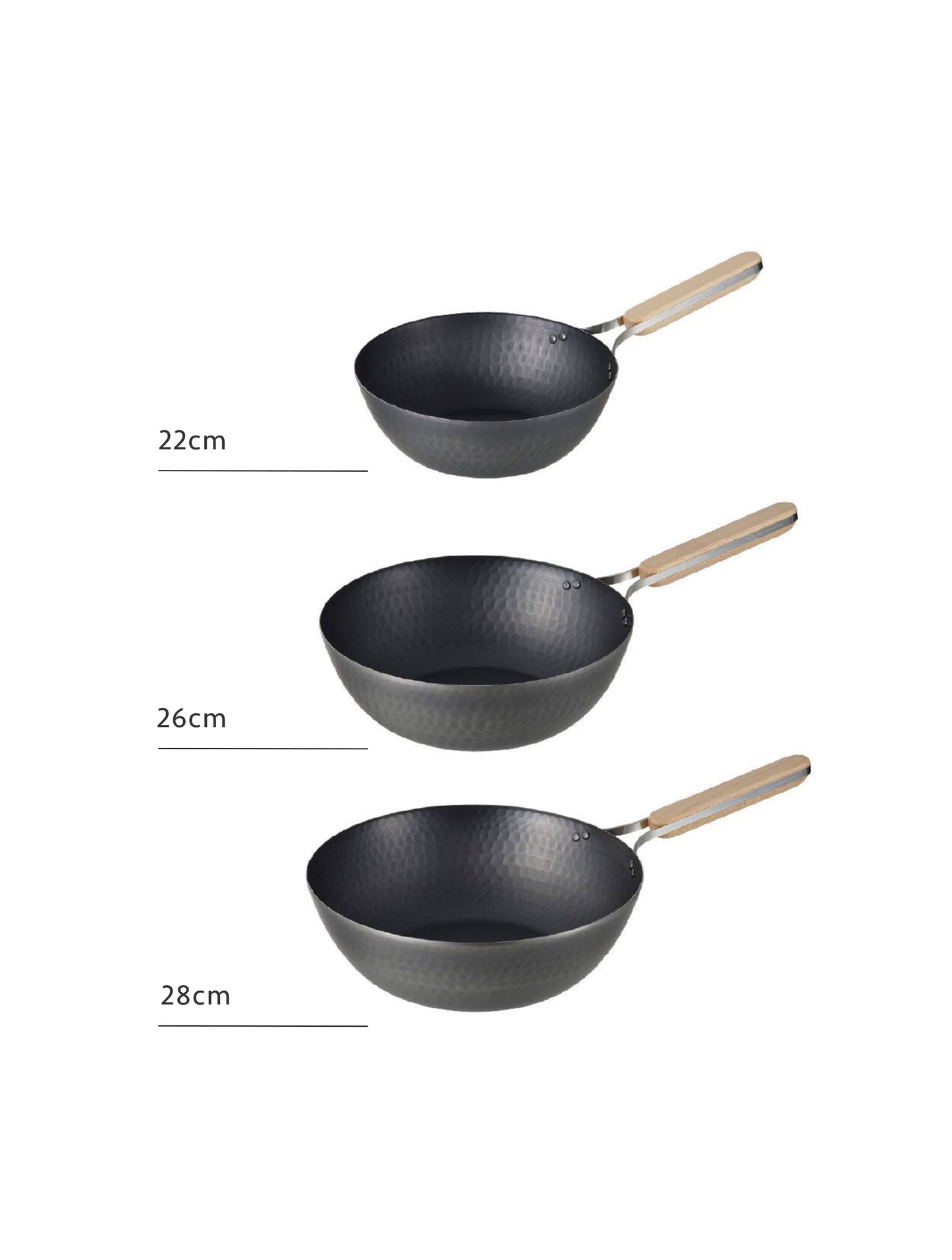 enzo - Premium Iron Wok Deep Frying Pan